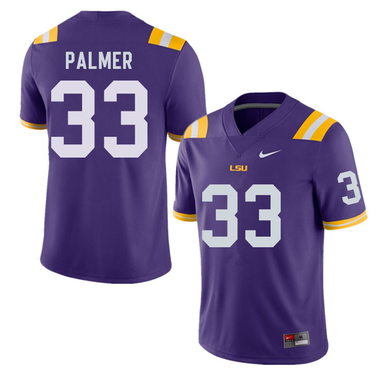 Men #33 Trey Palmer LSU Tigers College Football Jerseys Sale-Purple